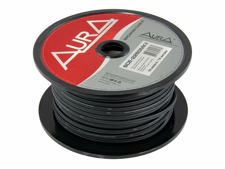 Cablu boxe Aura SCE 2250 MKII, Metru Liniar / Rola 75m, 2×2,5mmÂ² (14AWG)