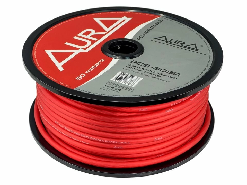 Cablu alimentare AURA PCS 308R, Metru Liniar / Rola 50m, 8mm2 (8AWG)