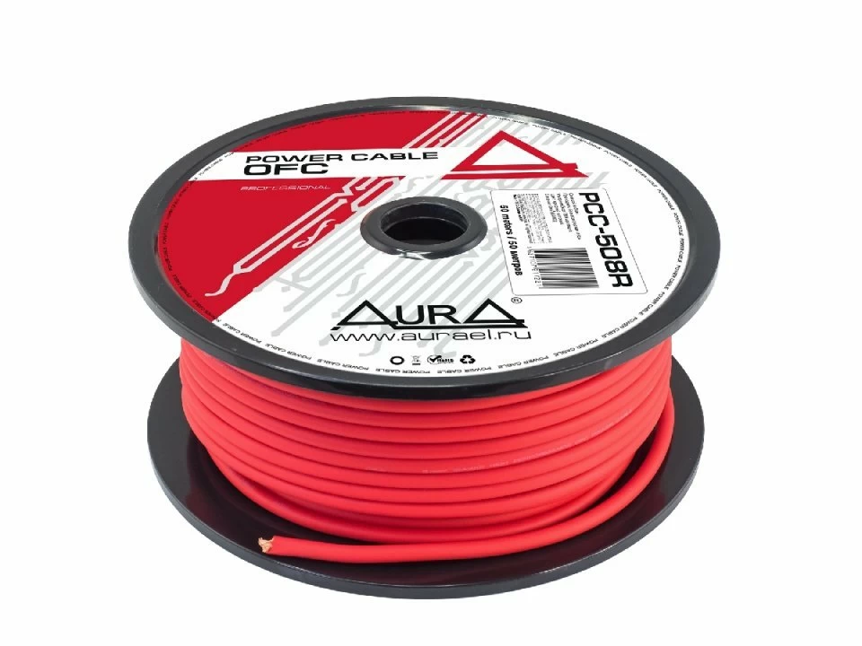 Cablu alimentare AURA PCC 508R OFC, Metru Liniar / Rola 50m, 8mm (8AWG) Soundhouse imagine reduceri 2022