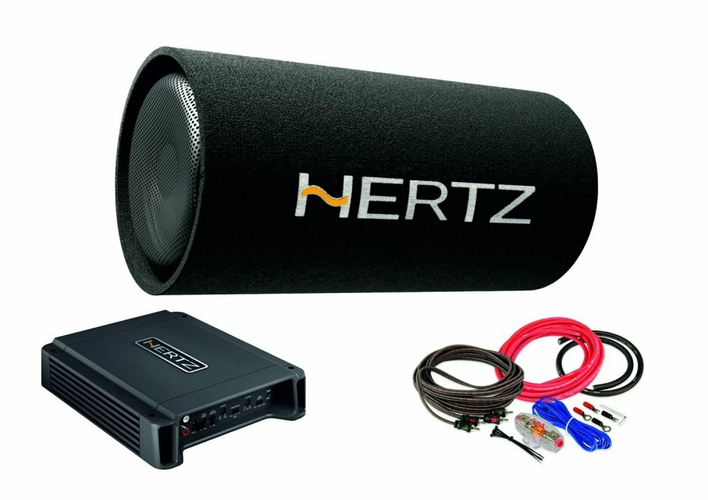 Pachet Subwoofer auto Hertz DST 30.3B + Amplificator Hertz HCP 2 + kit de cabluri complet Hertz imagine noua