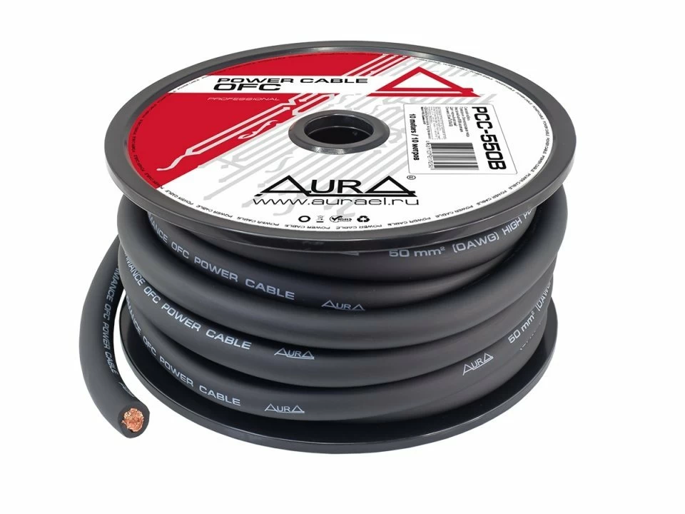 Cablu alimentare Aura PCC 550B OFC, Metru Liniar / Rola 10m, 50mm2 (1/0AWG) (1/0AWG) imagine noua