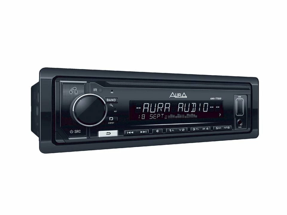 Player auto Aura AMH 77DSP Black Edition, 1 DIN, 4x61W Aura imagine noua