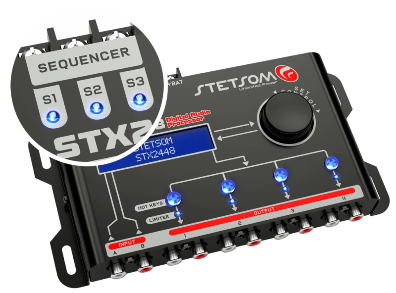 Procesor de sunet auto Stetsom STX2448 DSP, 4 canale Car audio > Procesoare de sunet