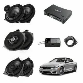 Pachet sistem audio Plug&Play Audison dedicat BMW K4E X4M + Amplificator AP F8.9bit 1040W + Conectica dedicata