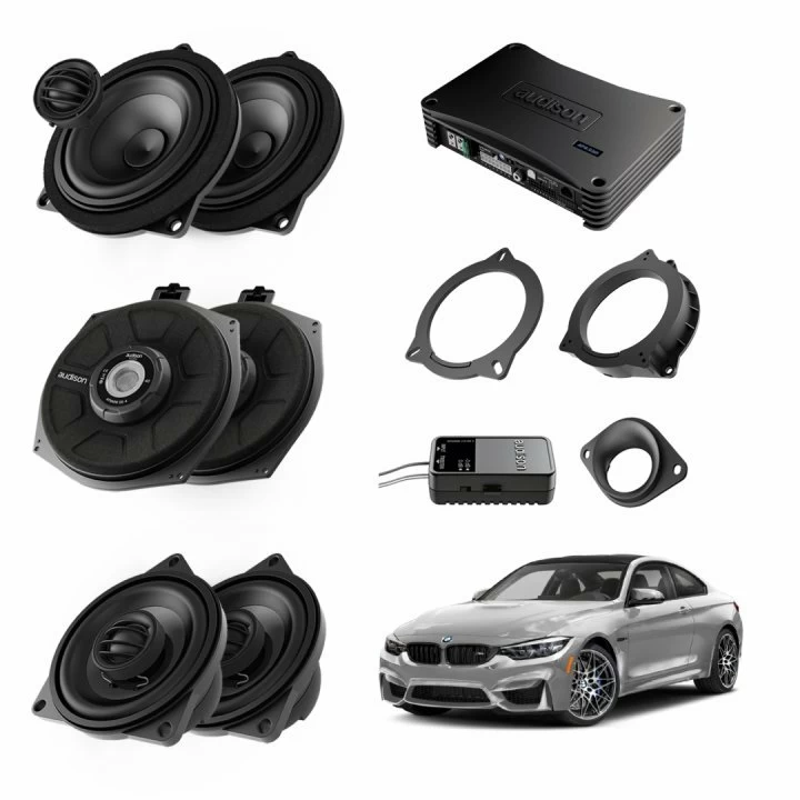 Pachet sistem audio Plug&Play Audison dedicat BMW K4E K4M A4E + DSP 520W 520W imagine noua