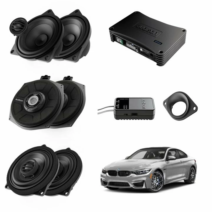 Pachet sistem audio Plug&Play Audison dedicat BMW K4M X4M + DSP 520W 520W imagine Black Friday 2021