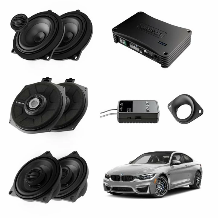 Pachet sistem audio Plug&Play Audison dedicat BMW K4E K4M + DSP 520W 520W imagine noua
