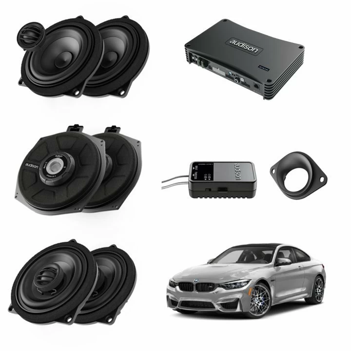 Pachet sistem audio Plug&Play Audison dedicat BMW K4E X4E + DSP 520W 520W imagine noua