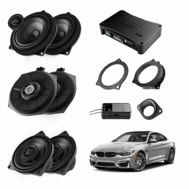 Pachet sistem audio Plug&Play Audison dedicat BMW K4E X4M + Amplificator AP 8.9bit 520W + Conectica dedicata Audison imagine noua 2022