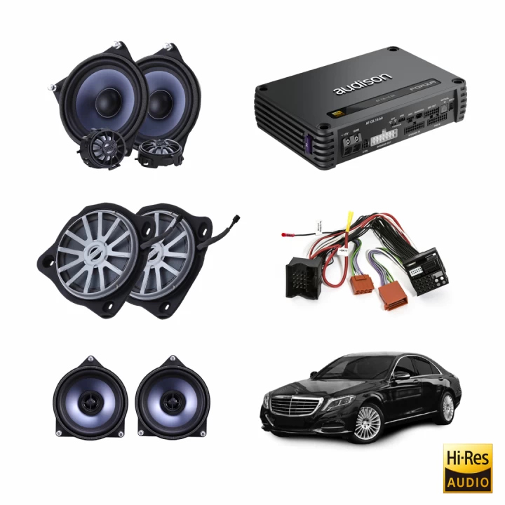Pachet sistem audio Plug&Play STEG dedicat Mercedes Benz + Amplificator DSP 800W soundhouse.ro imagine reduceri 2022