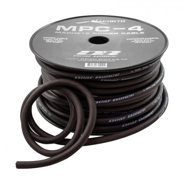 Cablu alimentare Deaf Bonce MPC-4 GA OFC, Metru Liniar / Rola 30m, 20mm2 (4 AWG), Negru, 0741035024189 Accesorii > Cabluri > Cablu alimentare