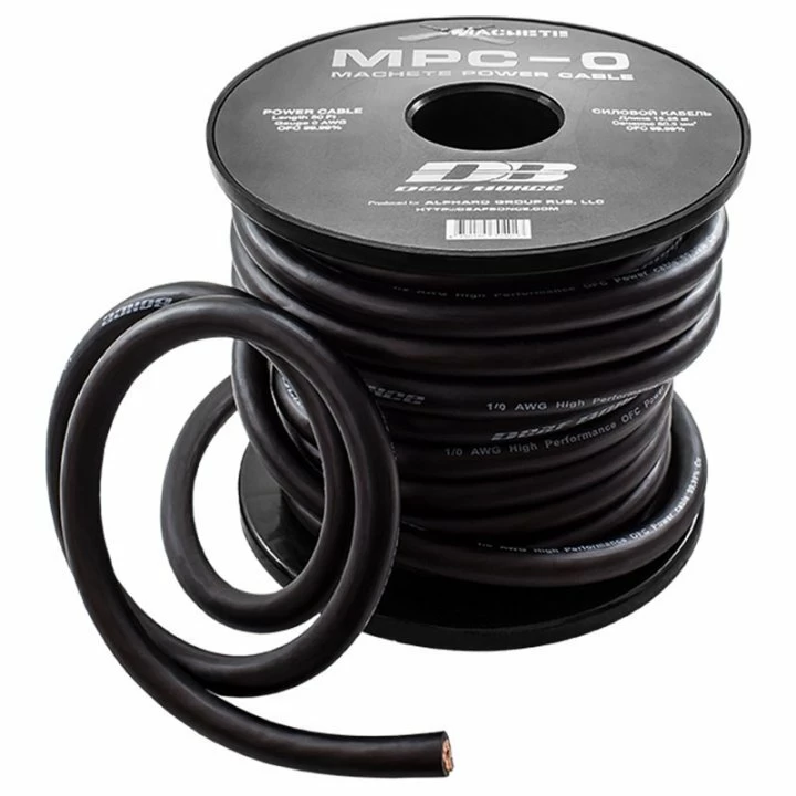 Cablu alimentare Deaf Bonce MPC-0 GA OFC, Metru Liniar / Rola 15m, 50mm2 (1 / 0AWG),Negru 0AWG)Negru imagine noua