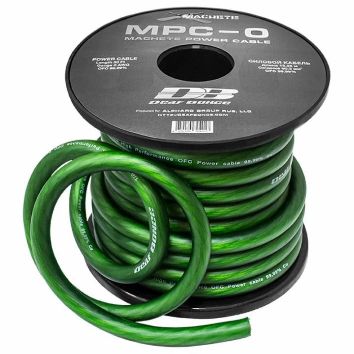 Cablu alimentare Deaf Bonce MPC-0 GA OFC, Metru Liniar / Rola 15m, 50mm2 (1 / 0AWG),Verde 0AWG)Verde imagine Black Friday 2021