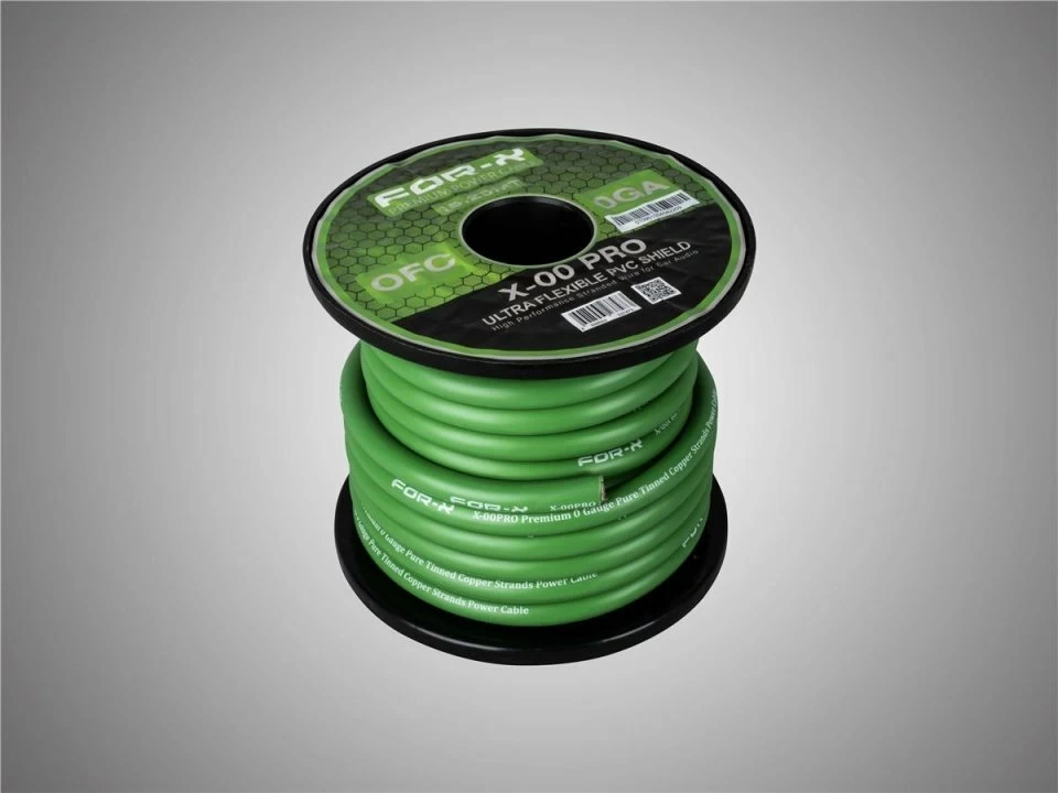 Cablu alimentare ForX X 00 PRO, 0 GA OFC, Metru Liniar / Rola 15m, 50mm2 (1 / 0AWG),Verde 0AWG)Verde imagine noua