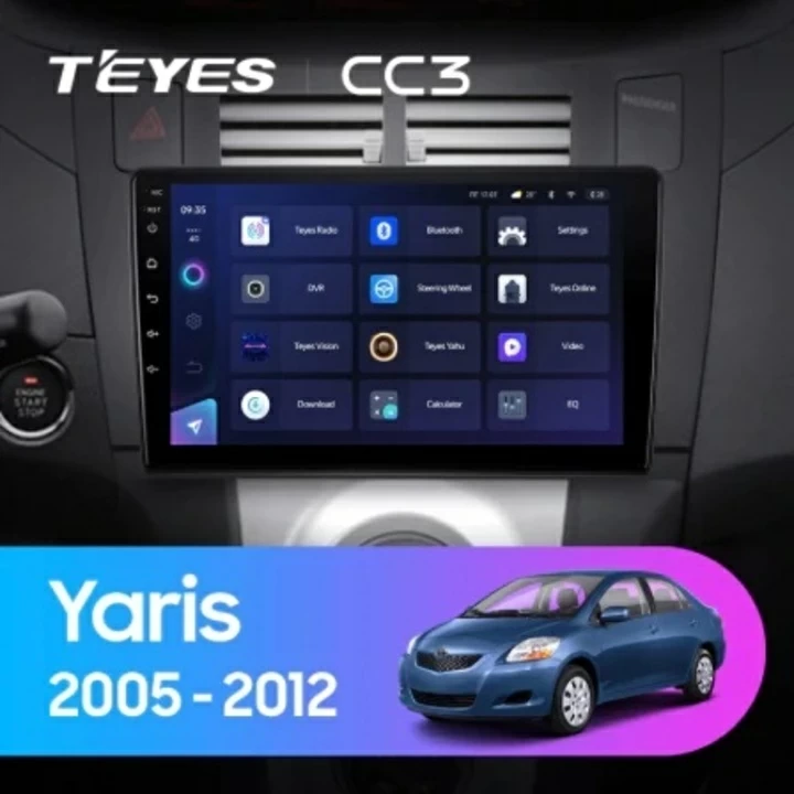 Navigatie Auto Teyes CC3 2K Toyota Yaris 2005-2012 6+128GB 9.5″ QLED Octa-core 2Ghz, Android 4G Bluetooth 5.1 DSP 2005-2012 imagine noua