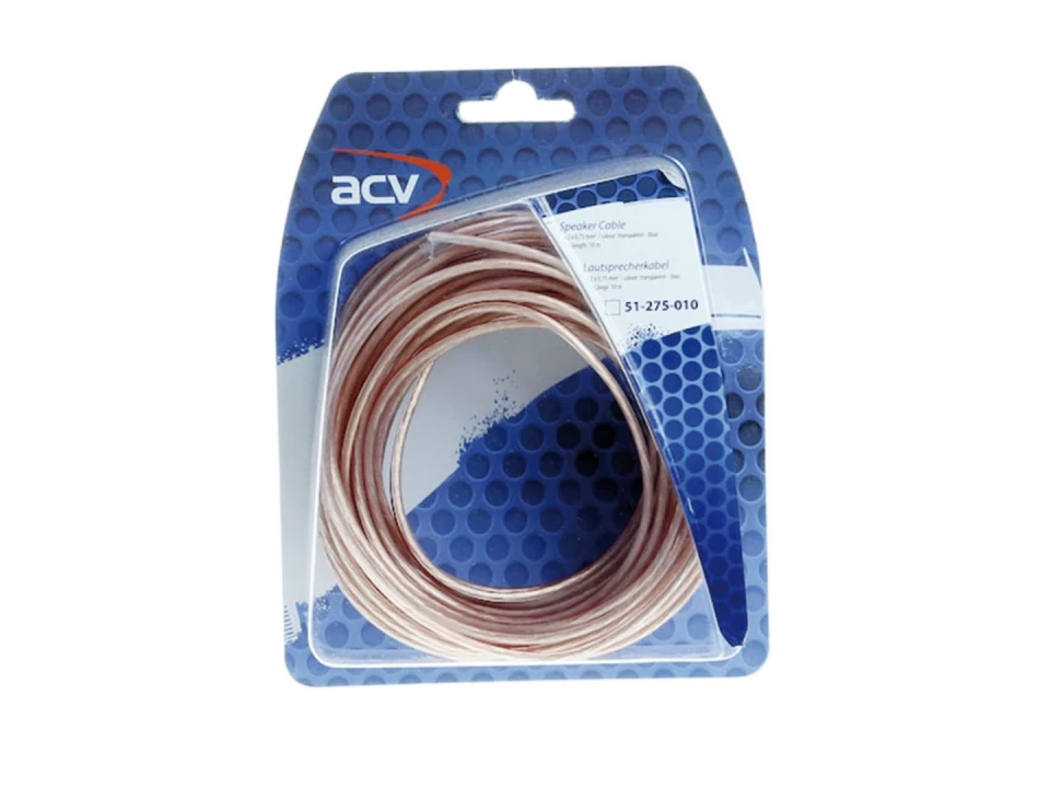 Cablu boxe ACV 51-275-010 Blister 10m, 2 × 0.75mm² (18AWG), Albastru (18AWG) imagine Black Friday 2021