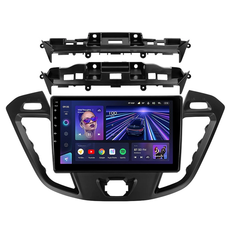 Navigatie Auto Teyes CC3 Ford Transit Custom 2012-2023 4+64GB 9` QLED Octa-core 1.8Ghz Android 4G Bluetooth 5.1 DSP